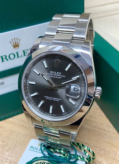 rolex datejust slate dial|Rolex Datejust 126300 41mm.